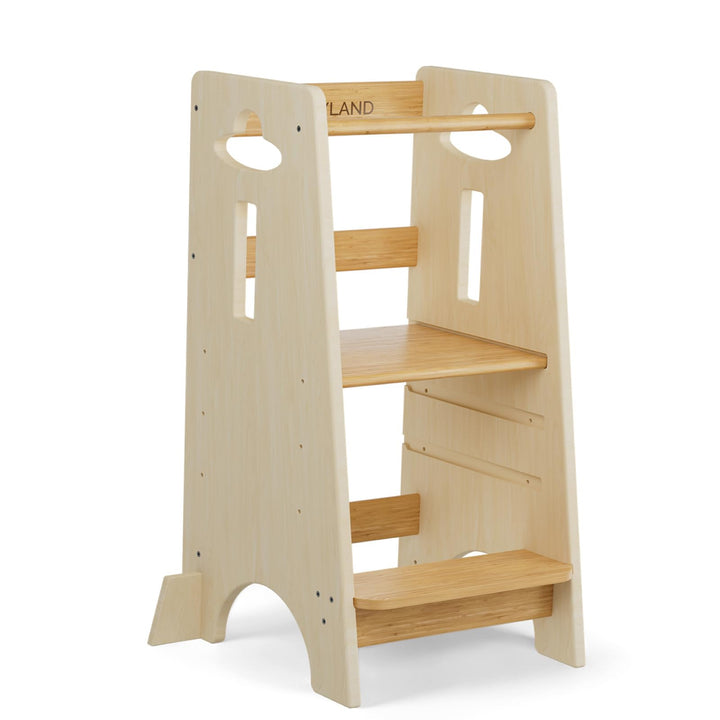 COSYLAND Lernturm ab 1 Jahr - Höhenverstellbarer Learning Tower für Kinder (3-stufig) - Montessori L