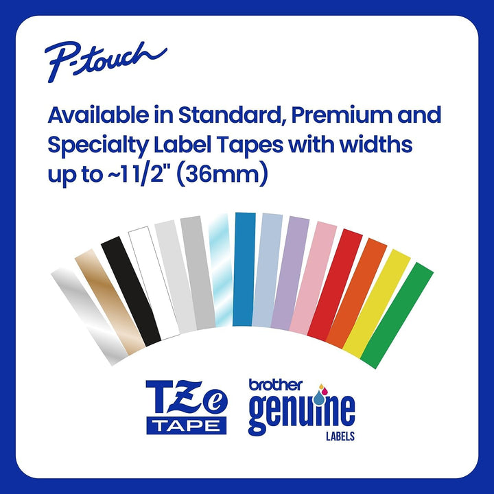 Brother Original P-Touch TZE-241 Klebeband, 1,8 cm, laminiertes P-Touch-Klebeband, schwarz auf weiss