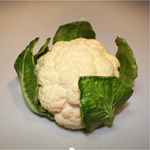 artplants.de Kunstgemüse Blumenkohl, weiss - grün, 10,5cm, Ø 18cm - Künstliches Obst - Deko Gemüse