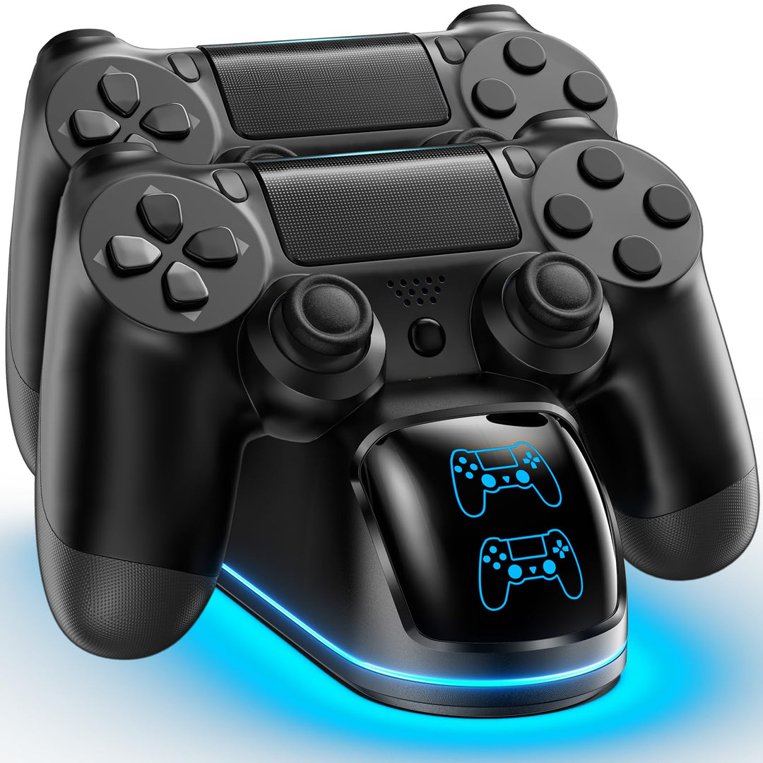 Rysker PS4 Ladegerät für PS4/Slim/Pro DualShock 4 Controller, Dual Schnelle PlayStation 4 Ladestatio