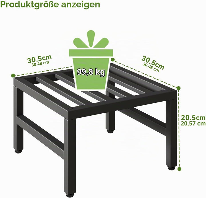 IBUYKE 2 Stück Metall Pflanzenständer für Innen Aussen, 30cm Heavy Duty Kleiner Blumentopfständer, M