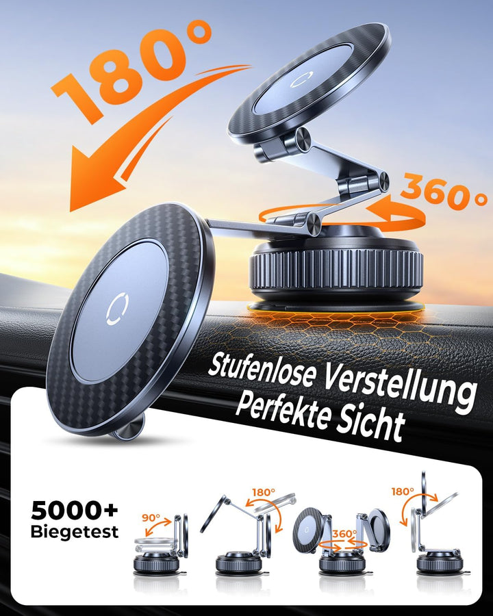 Upgraded 360°Drehbare Vakuum Handyhalterung Auto Magnetische, Nano-Gel Handyhalterung für Magsafe ,