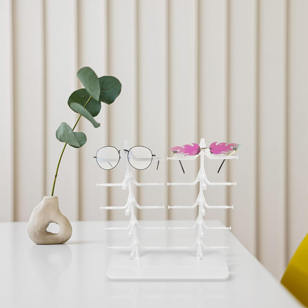 Brillenständer für 10 Brillen, Brillenablage Sonnenbrillen Rack Brillenaufbewahrung Organizer Präsen