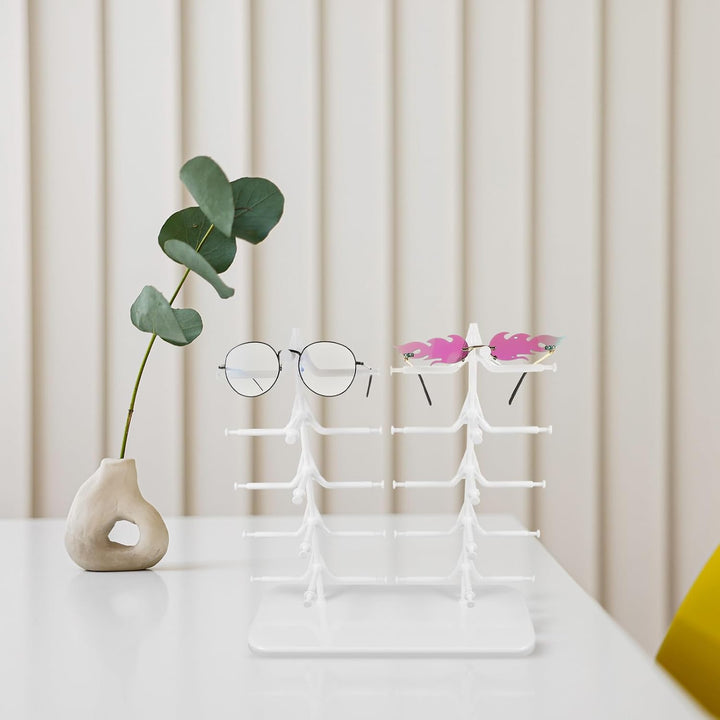 Brillenständer für 10 Brillen, Brillenablage Sonnenbrillen Rack Brillenaufbewahrung Organizer Präsen