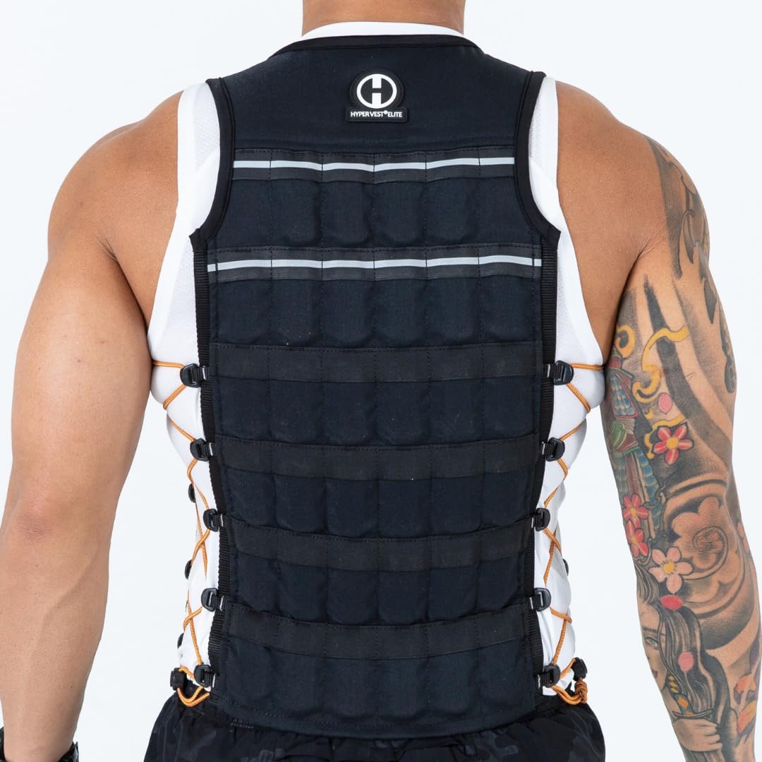 HYPERWEAR Hyper Vest Elite Verstellbare Gewichtsweste Gewicht 10lbs Biss 20lbs, Robustes schwarzes C
