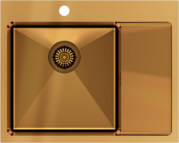 QUADRON | RUSSEL 116 | Einbeckenspüle | Masse: 62 x 48 x 20 cm | Passt in eine Schrankbreite: 45 cm