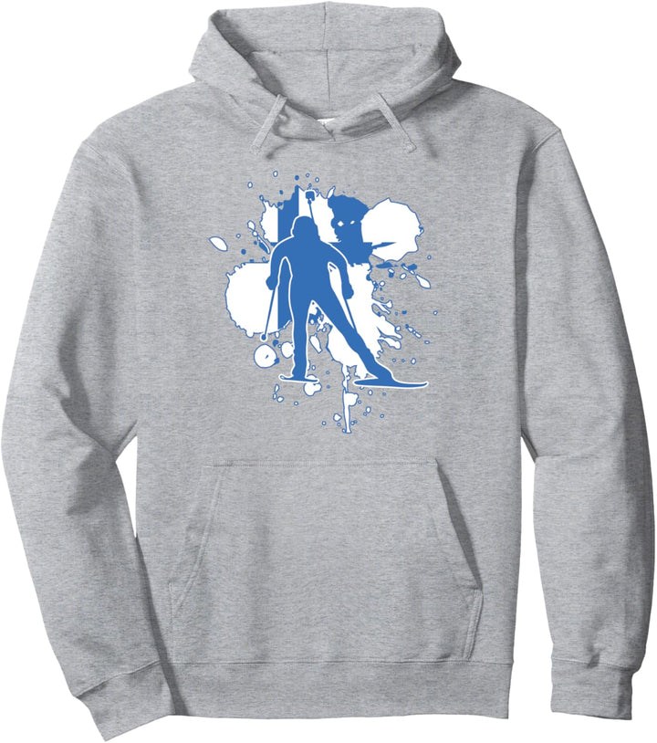 Finnland-Flagge Biathlonist - Finnischer Biathlon Pullover Hoodie