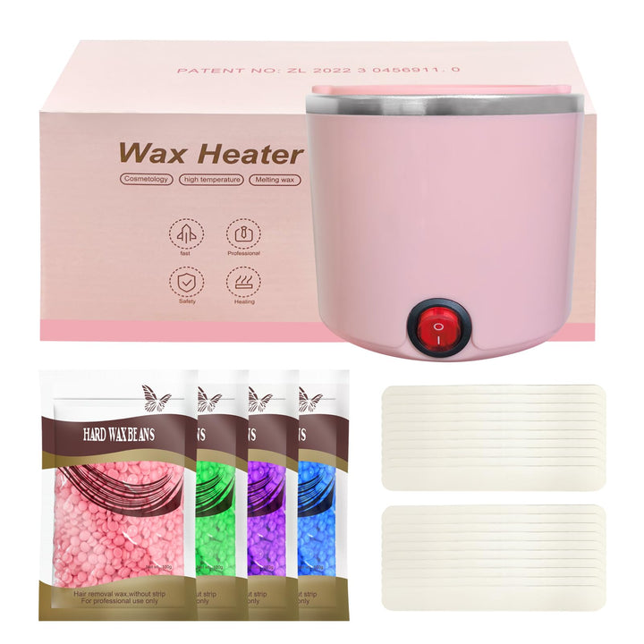 Mini-Wachserhitzer zur Haarentfernung, Warmwachsmaschine zur Haarentfernung mit 200 ml Silikonbehält