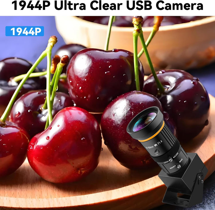 ELP 5 Megapixel USB Kamera 1944P 30fps Farb Industrie Tele Webcam mit CS-Mount 5-50 mm 10-Fach manue