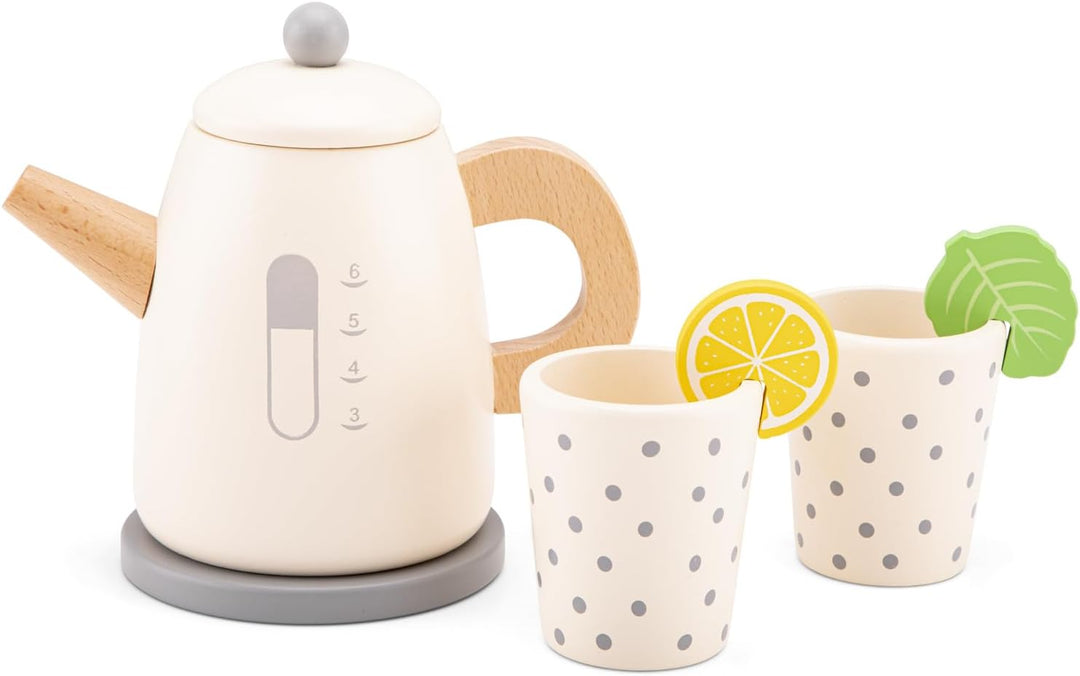 New Classic Toys Holzspielzeug-Wasserkocher-Set, Wasserkocher-Set