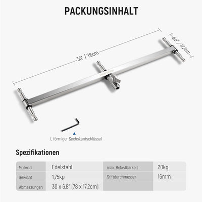 NEEWER klein Galgenarm mit Dreifach Kopf Adapter für C Stand/Lichtstativ, fünf 5/8" Mini Stiften, fü