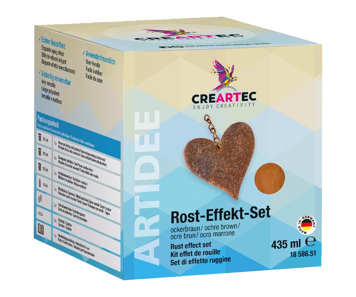 Artidee CREARTEC - Rost-Effekt-Set - Starter Set - zum Dekorieren von Gegenständen mit einer oxidier