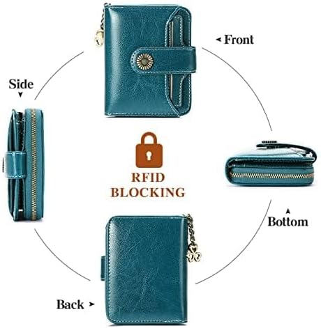 SENDEFN Geldbörse Damen Klein,Geldbeutel Frauen Echtes Leder,mit Münzfach Kleines Zipper Brieftasche