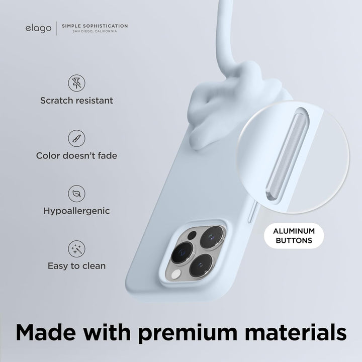 elago Magnetische Silikonhülle Kompatibel mit iPhone 15 Pro Hülle, Kompatibel mit MagSafe Alles Zube