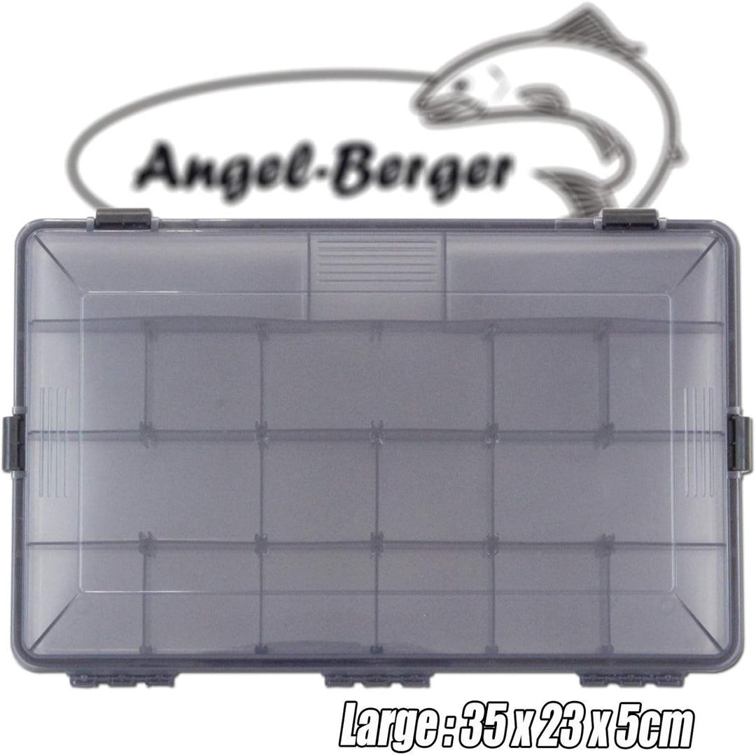 Angel-Berger Pro Tackle Box Zubehörbox Köderbox wasserdicht Large, Large