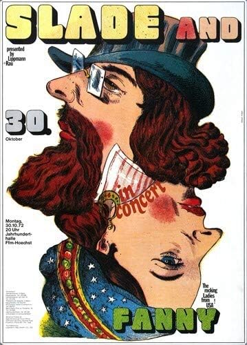 Slade and Funny - Slayed, Frankfurt 1972 » Konzertplakat/Premium Poster | Live Konzert Veranstaltung