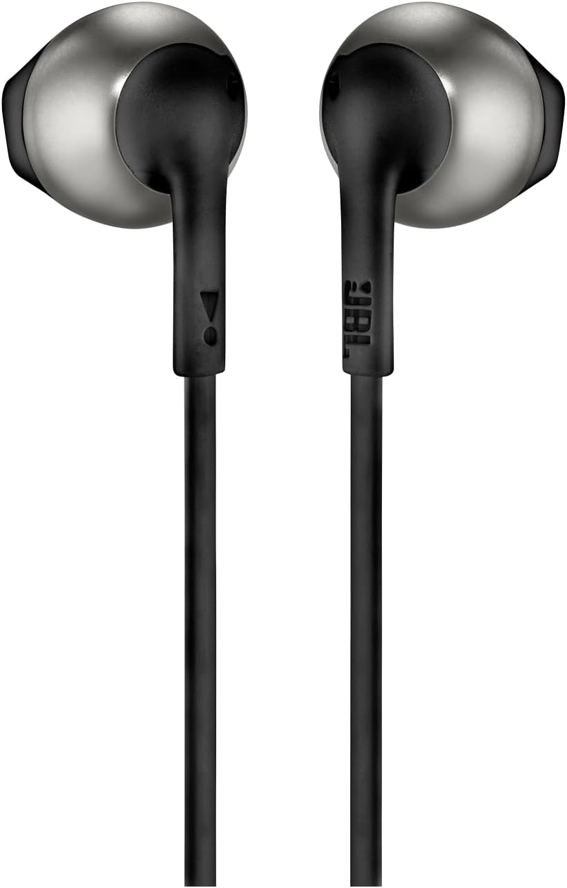 JBL Tune 205 Kopfhörer mit Kabel und Mikrofon, flaches Kabel, Einhandbedienung, ergonomisch, weiche