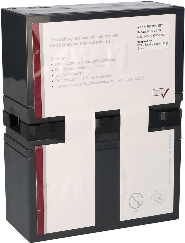 Akku kompatibel APC Smart UPS 750 & APC Back UPS Pro 900 APCRBC123