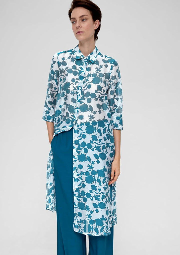 s.Oliver BLACK LABEL Damen Blusen Kleid 46 Blue Green, 46 Blue Green