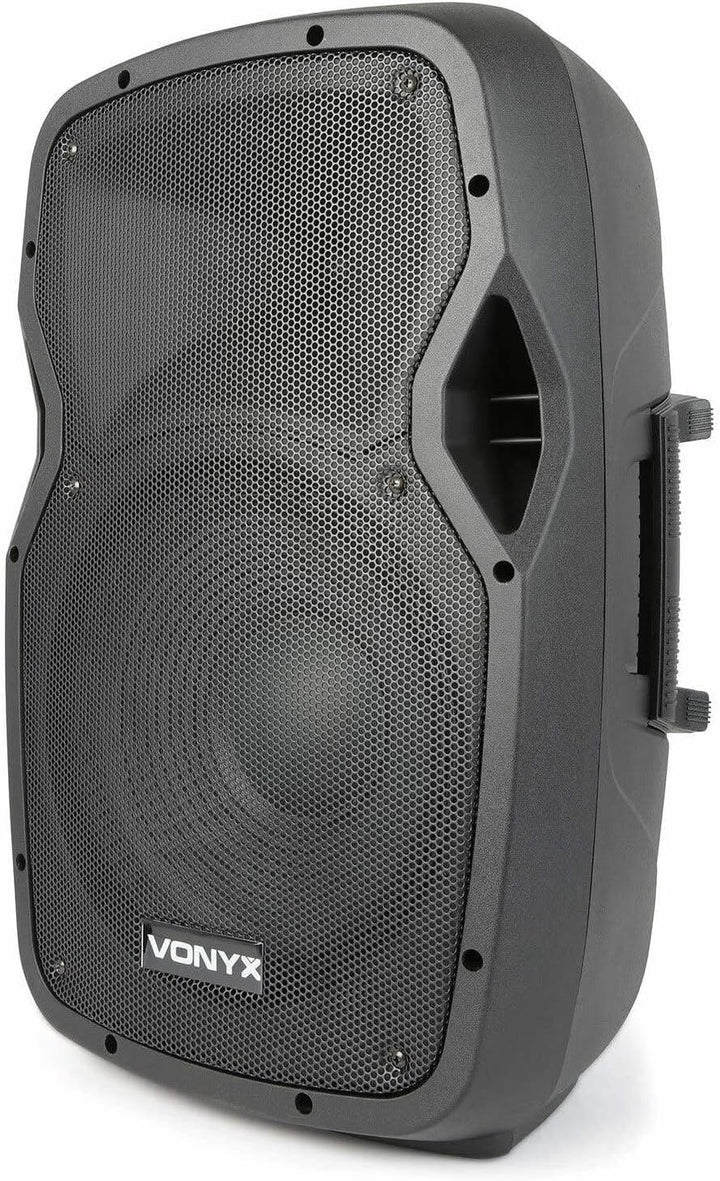 Vonyx AP1200PA - Mobile PA Anlage, Partybox Bluetooth mit Akku, 600 Watt Party Lautsprecher mit UHF-
