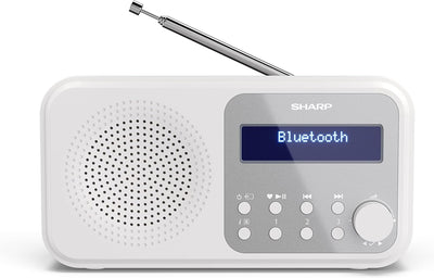 SHARP DR-P420 Portables Digitalradio (DAB/DAB+/FM mit RDS, USB, Bluetooth 5.0, 3,5mm Klinke Wecker-F