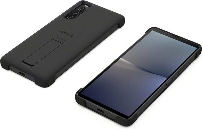 Sony Stilvolle Hülle mit Standfuss für das Xperia 10 V, Gojischwarz, Gojischwarz