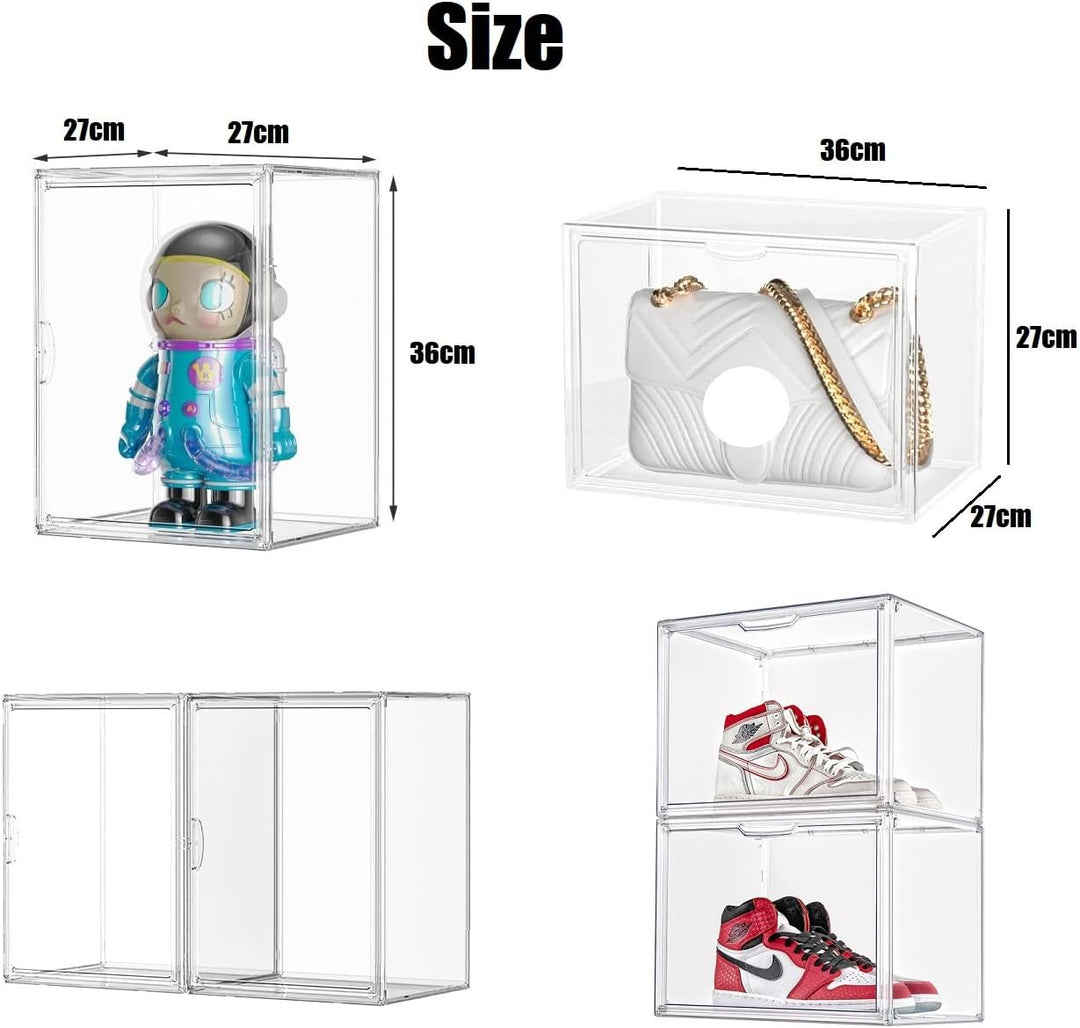 Siyecioa Acryl Vitrine Schaukasten Transparent, Plexiglas Vitrine mit Tür Für Action Figuren Spielze