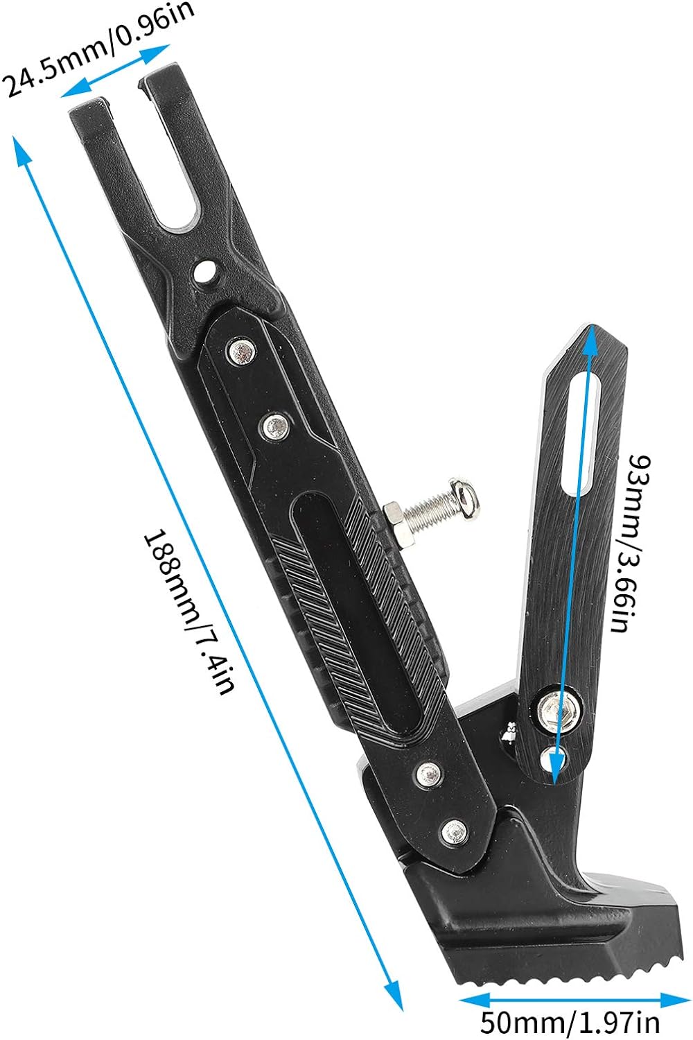 Motorrad Kickstand, Universal Motorcycle Side Stand Verstellbare Fussstütze Parkbein Kickstand Unter