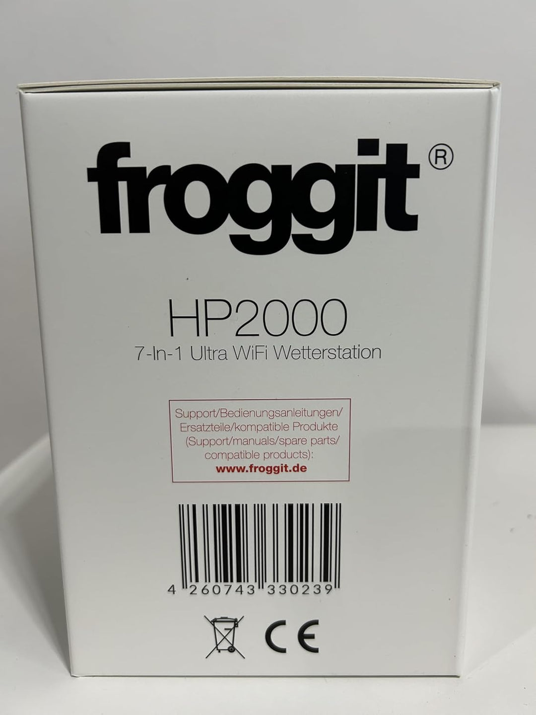 Froggit HP2000 PRO WiFi Funk Wetterstation mit 7-in-1 Ultra Aussensensor