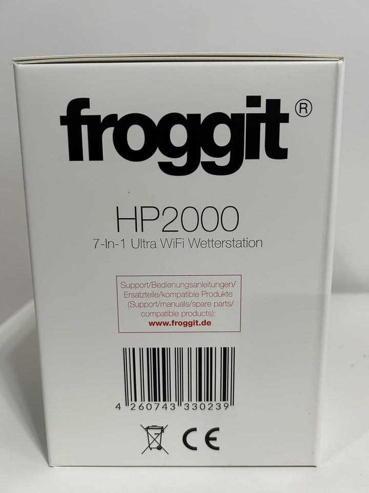Froggit HP2000 PRO WiFi Funk Wetterstation mit 7-in-1 Ultra Aussensensor