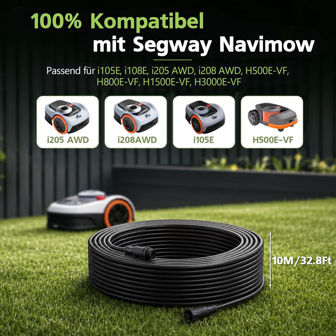 Enhon 10m Antennen-Verlängerungskabel kompatibel mit Segway Navimow