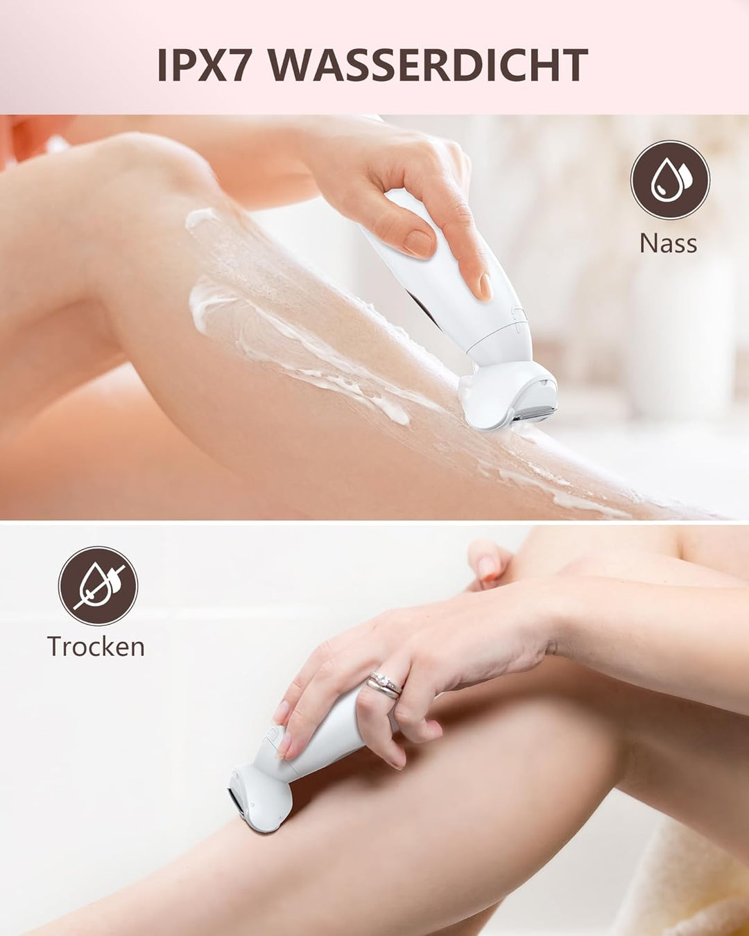 Rasierer Damen,3-In-1 Intimrasierer für Frauen,Gesichtshaarentferner für Frauen,Damenrasierer Elektr