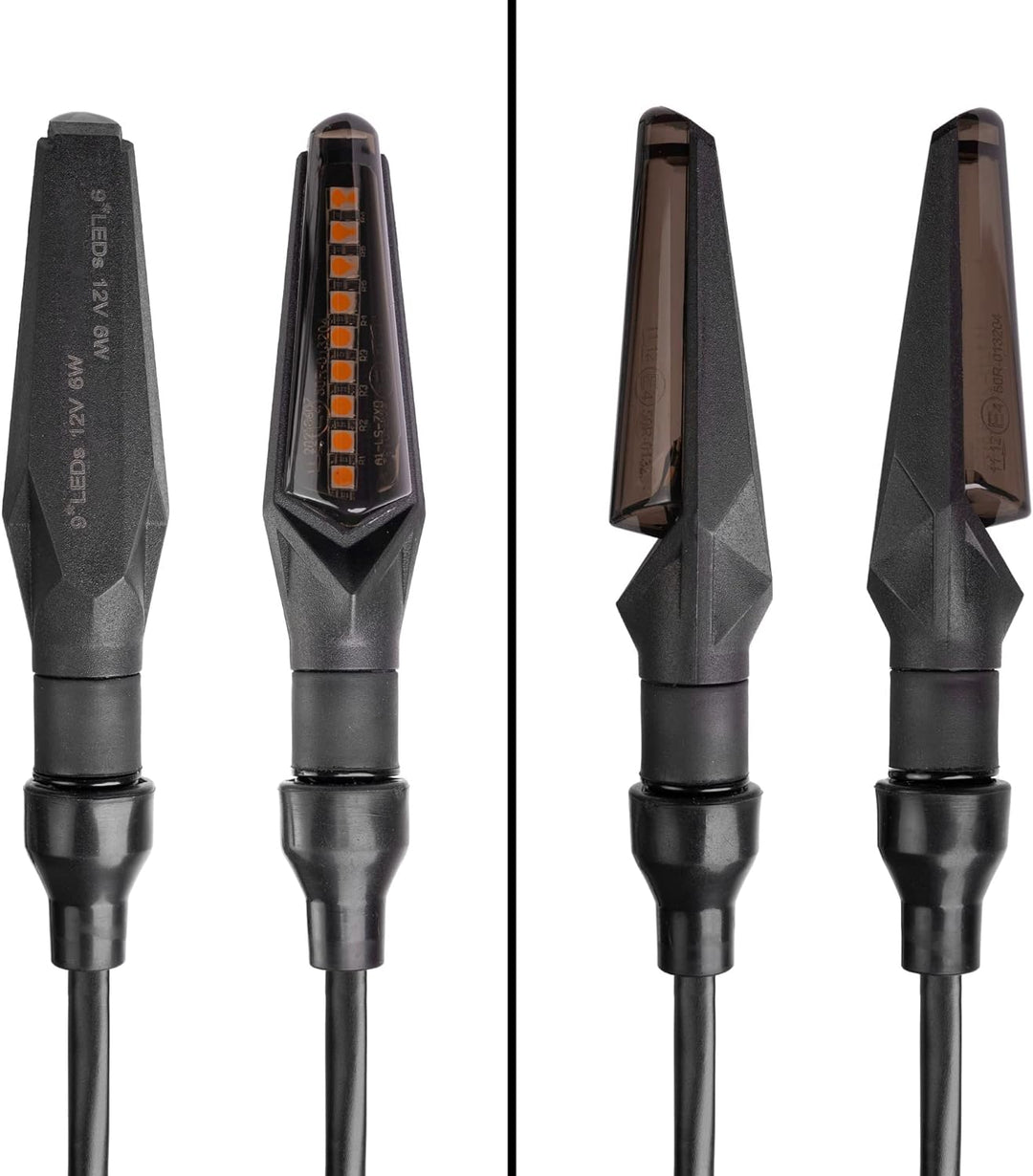 Simda Pro Hell LED Motorrad Blinker mit E Mark Universal Miniblinker Sequentiell Laufeffekt Quad ATV