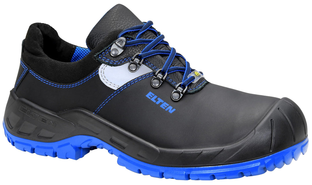 ELTEN Sicherheitsschuhe ALESSIO XXW Low ESD S3, Damen und Herren, Lederschuh, robust, Blau, Stahlkap