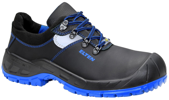 ELTEN Sicherheitsschuhe ALESSIO XXW Low ESD S3, Damen und Herren, Lederschuh, robust, Blau, Stahlkap