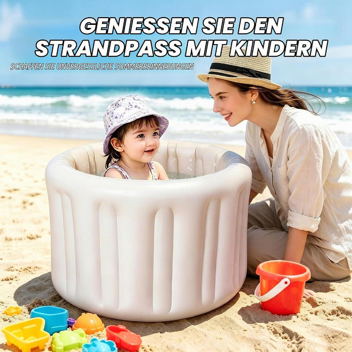 Aufblasbare Babybadewanne XL - Tragbare Kleinkindwanne für Dusche, reisefreundlich, leicht zu entlee