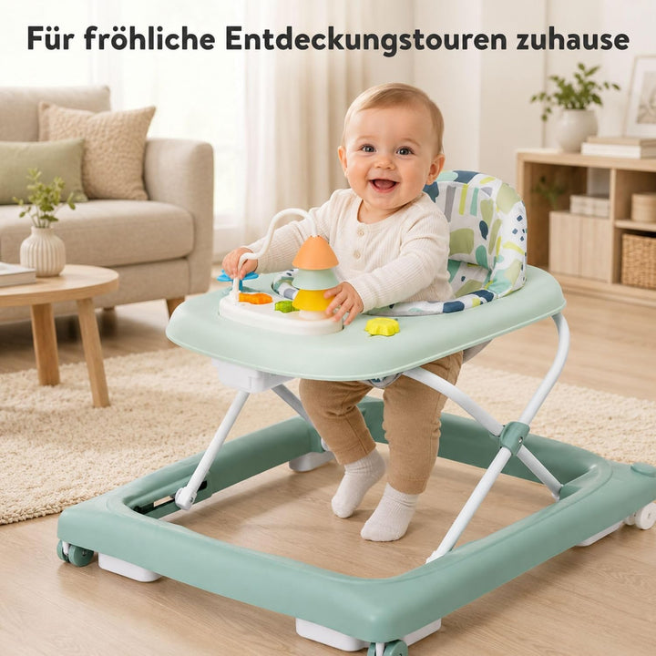 Fillikid Lauflerngerät höhenverstellbar 3-fach mit Sicherheitsstopper | 4 Rollen, ergonomischer Sitz