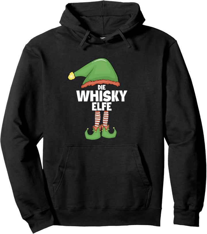 Weihnachtsoutfit Familie Xmas Weihnachtsshirt Whisky Elfe Pullover Hoodie