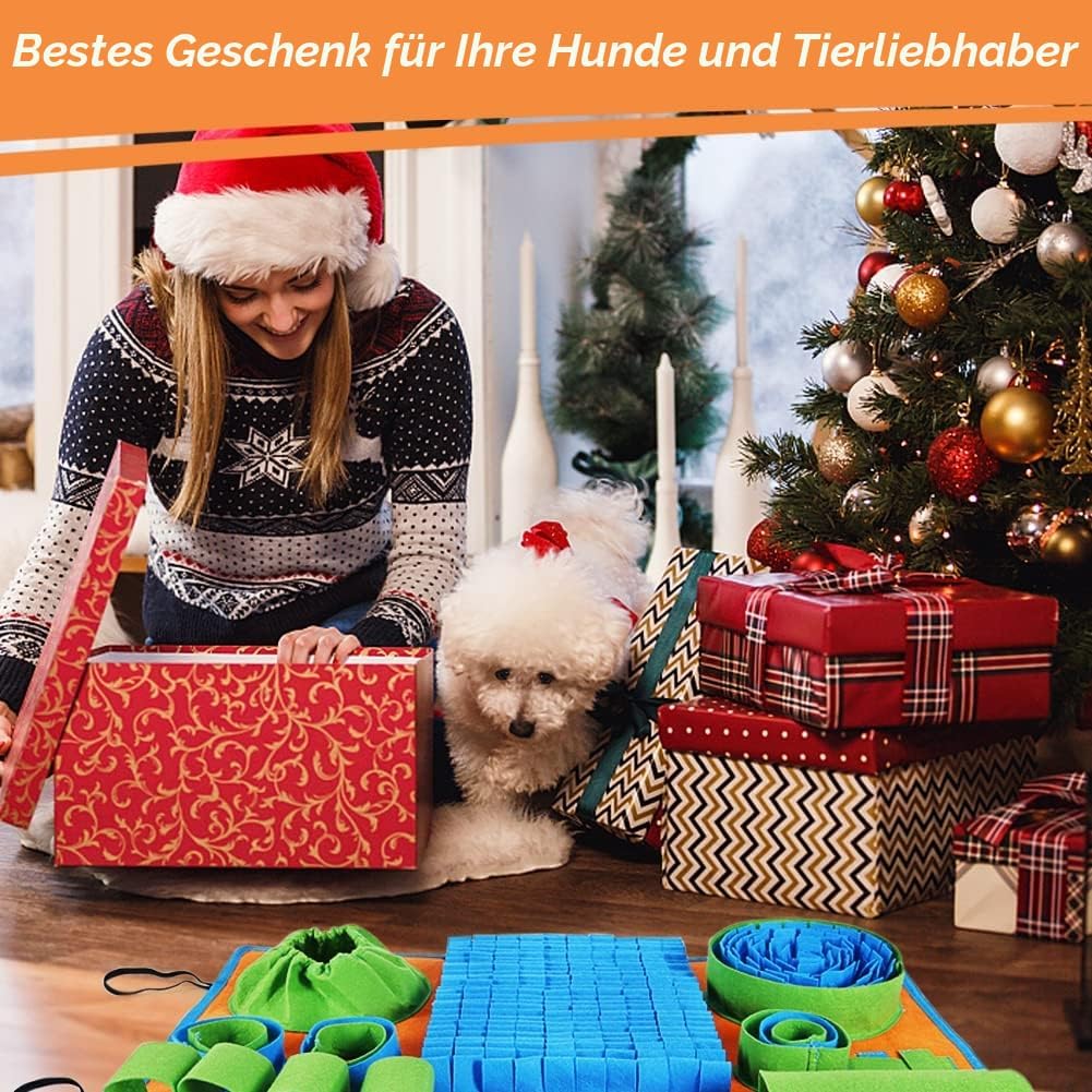 Vivifying Schnüffelteppich für Hunde,Interaktives Schnüffelteppich Hund gegen Langeweile und Geistig