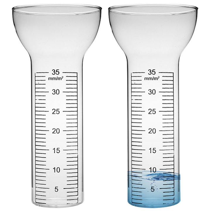 2pcs Regenmesser im Freien gefrierproof, gefrierproof Glas Regenmesser Ersatzröhrchen 35 mm trichter