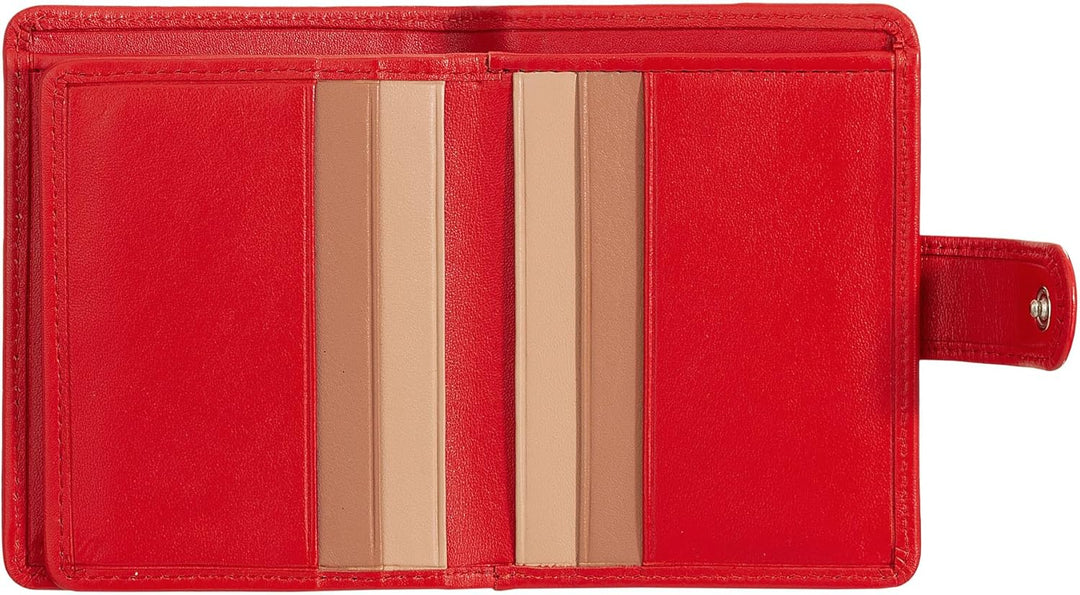 DUDU Damen Geldbörse aus echtes Leder, kleines Leder RFID-Kartenetui mit Reissverschluss, Münzfach,