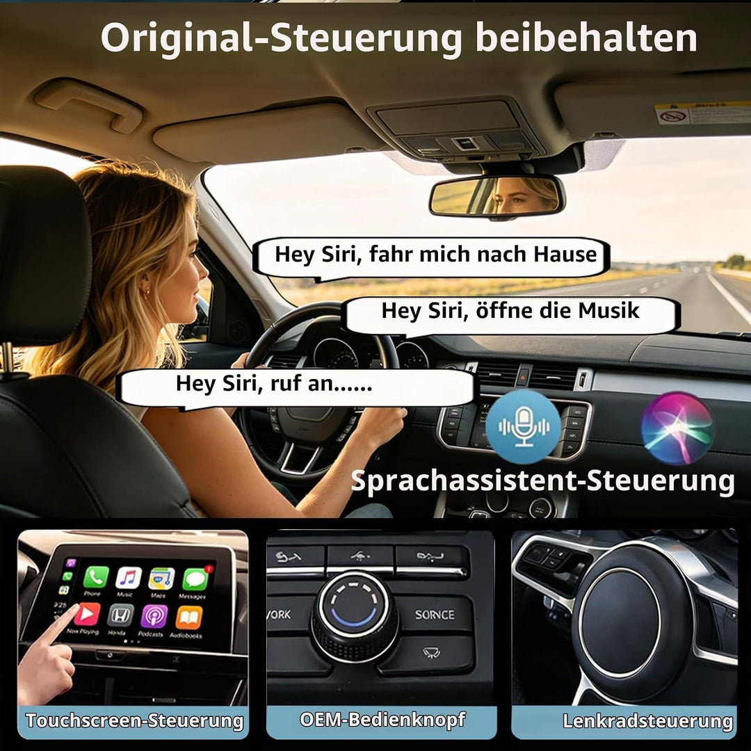 Versteckt Car Play Wireless Adapter für Apple CarPlay &amp; Android Auto, Plug &amp; Play, Bluetooth 5.3, St