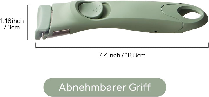 Abnehmbarer Griff, Stapelbar Topfset, Anti-Verbrühungs-Pfannengriff Klemmwerkzeug Generisch (Grün),