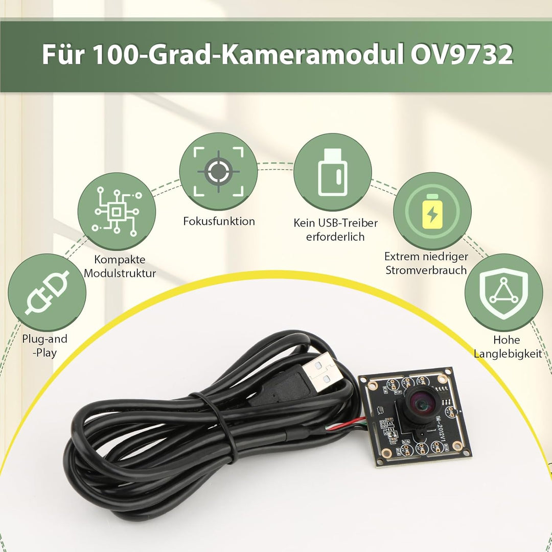 3 Stück 100 Grad Kameramodul ov9732 Chip Kameramodul USB2.0 1280x720 Pixel 30fps Kameramodul für aut