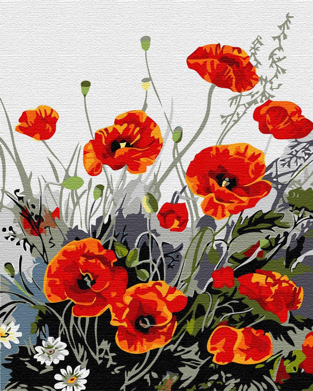 Artnapi Malen nach Zahlen Erwachsene mit Rahmen | DIY Handgemalt | Blumen - Tanzende Blumen | Kit fü