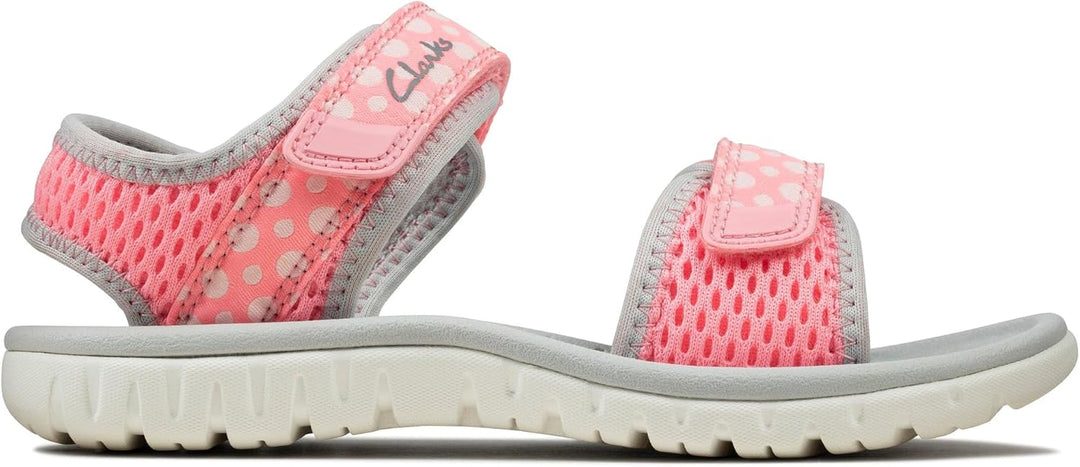 Clarks Mädchen Surfing Tide K Sandal 29 EU Pink Combi, 29 EU Pink Combi
