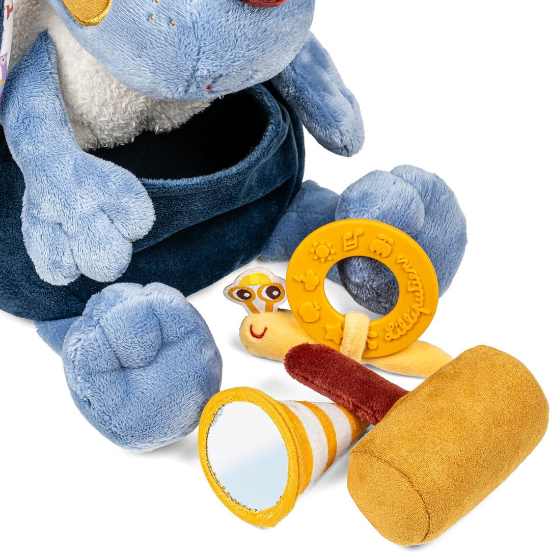 Lilliputiens – Aktivitätsplüschtier Jules der Hund – Babyspielzeug mit Geräuschen, Texturen und Acce