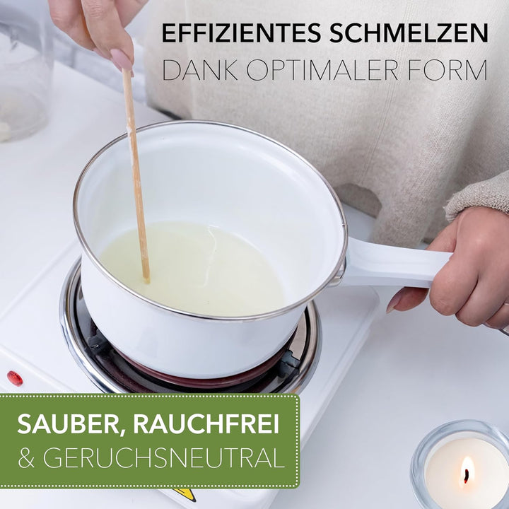 BwLights - Hochwertiges Paraffinwachs 5kg in Weiss | Wachsgranulat zum Schmelzen & Herstellen Ihrer