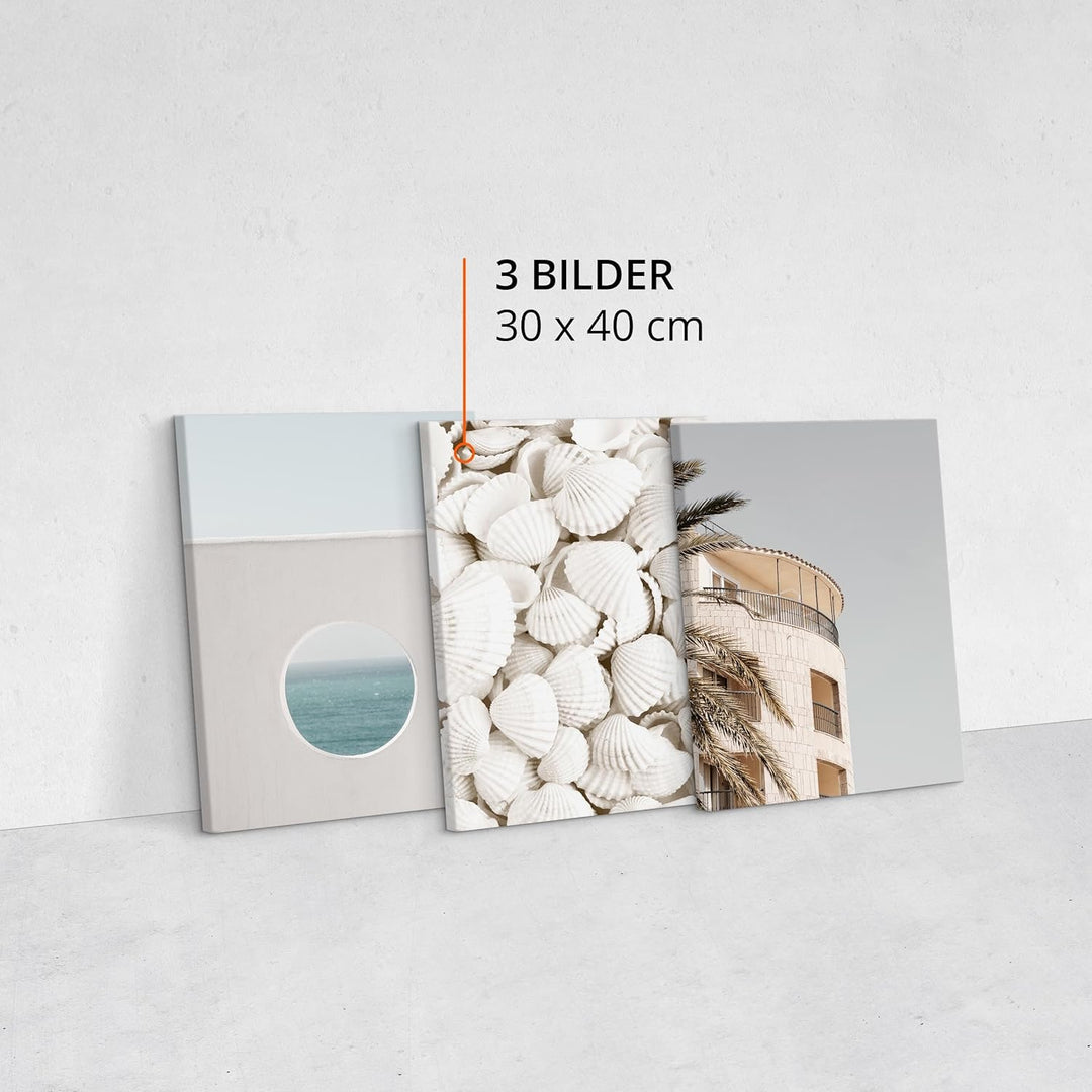 Muralo - Wandbilder Set - Leinwand Bilder Set Aufhängefertig - das Leinwandbilder Set - Bilder für W