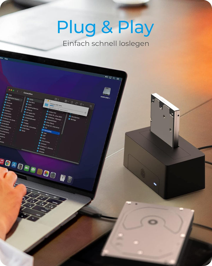 ICY BOX HDD/Festplatten Docking Station USB 3.0 für SATA 2,5 Zoll &amp; 3,5 Zoll, Festplatten Klonstatio